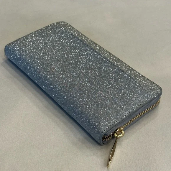 Kate Spade Silver Glitter Clutch - Picture 3 of 5